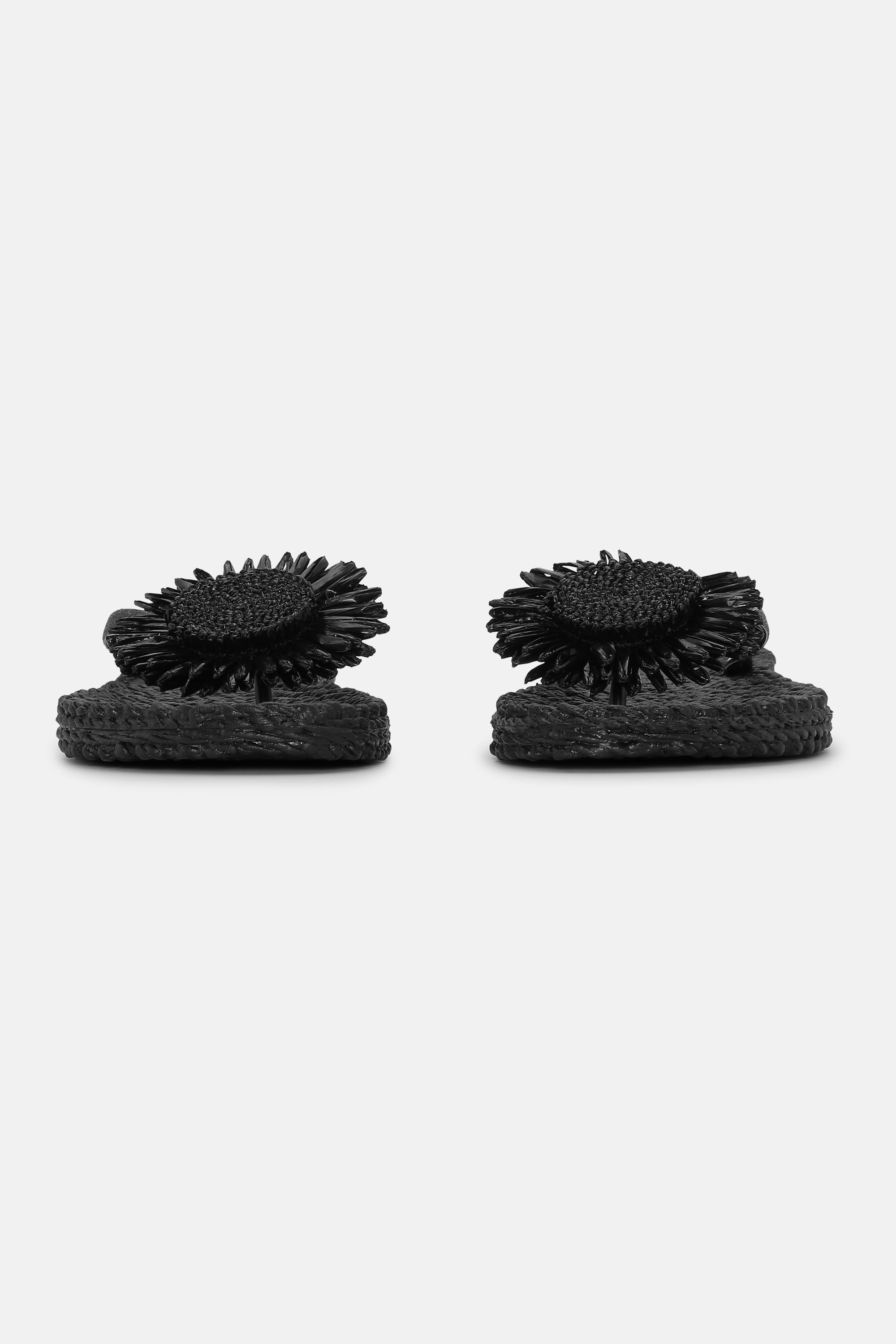 Chanclas Flor - Black